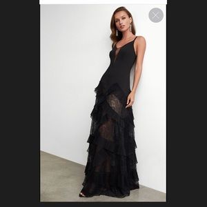 BCBGMaxAzria Avaline formal black gown Prom